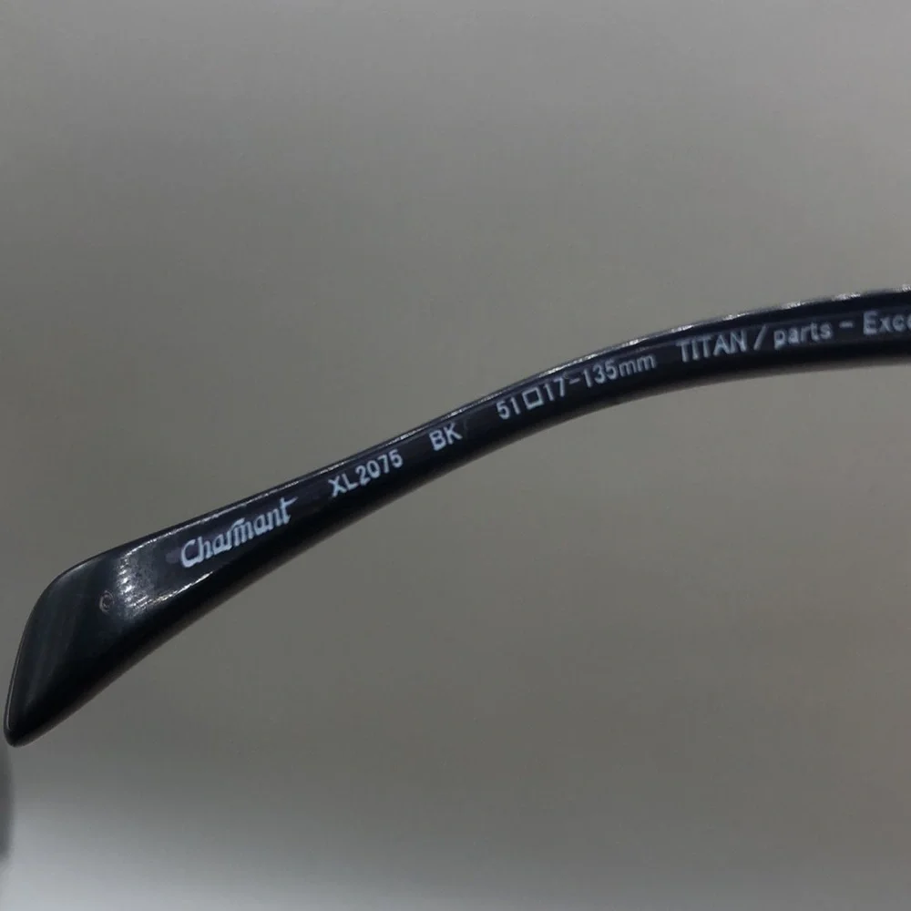 Charmant Line Art XL2075 Glasses FRAMES ONLY 51-17-135 Titan Japan Rimless